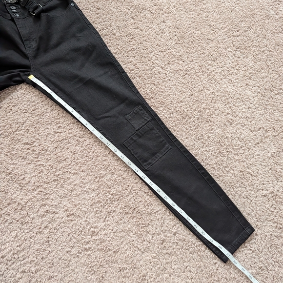 Hot Topic HT Denim Black Suspender Super Skinny Jeans Size 5 - Picture 11 of 12
